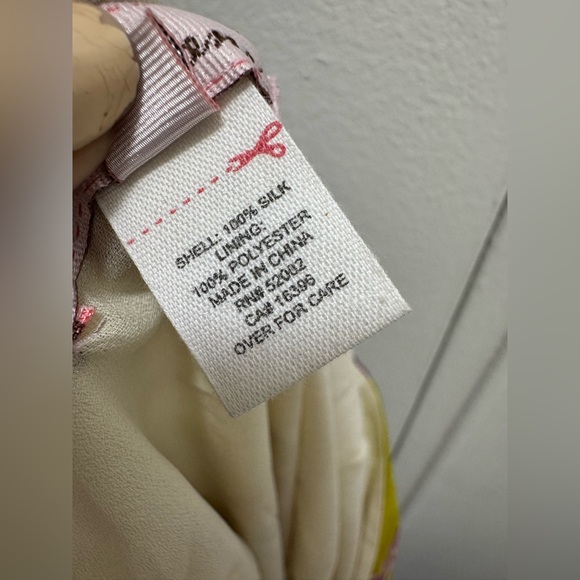 Y2K Floral Fairycore Midi color block Skirt by Intuitions 100% silk size 8 - Picture 5 of 5